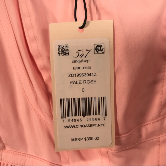 Cinq a Sept 5a7 Elsie Tank Dress, Women's Size 0 - Pale Rose Pink - Picture 5 of 12